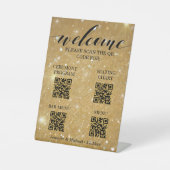 Goldzeremonie und Sitzplakette und Bar-Menü QL Sockelschild (Vorderseite)