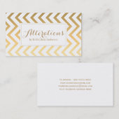 GoldZickzack Geschäfts-Karten-Schablone Visitenkarte (Vorne/Hinten)