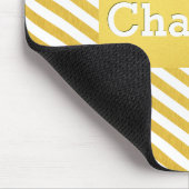 GoldZickzack kundenspezifisches Monogramm Mousepad (Ecke)