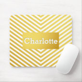 GoldZickzack kundenspezifisches Monogramm Mousepad (Mit Mouse)