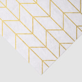 GoldZickzack weißer Hintergrundmoderner Chic Seidenpapier (Ausschnitt)