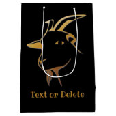 Goldziege auf schwarz mittlere geschenktüte (Rückseite)