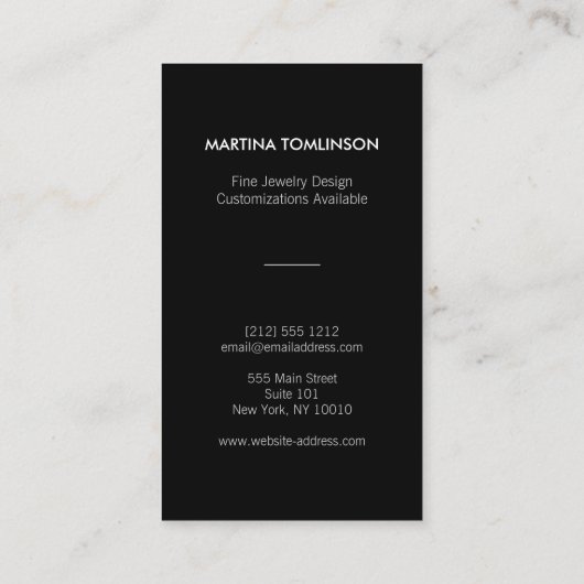 Goldzirkel auf der White Designer Business Card Visitenkarte (Rückseite)