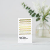 Goldzirkel auf der White Designer Business Card Visitenkarte (Stehend Vorderseite)
