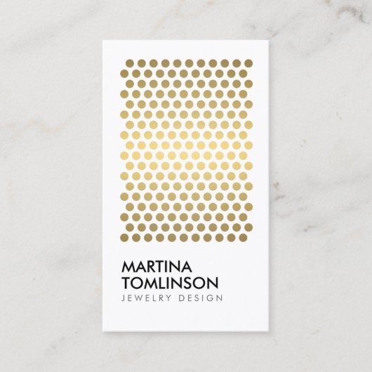 Goldzirkel auf der White Designer Business Card Visitenkarte (Vorderseite)