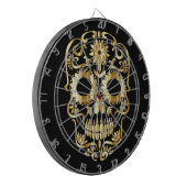 Goldzucker-Schädel Dartscheibe (Vorderseite Links)