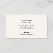 Goldzweig Italienischer oder griechischer Catering Visitenkarte (Rückseite)