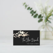 Goldzweig Italienischer oder griechischer Catering Visitenkarte (Stehend Vorderseite)