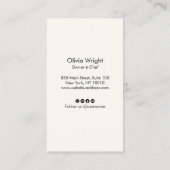 Goldzweig Italienischer oder griechischer Catering Visitenkarte (Rückseite)