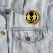 GOLDzwillings-TIERKREIS-ZEICHEN Button (Beispiel)