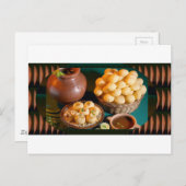 GOLE GAPPAY Panni Puri Indian Cuisine Snack Postkarte (Vorne/Hinten)