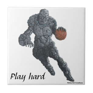 Golem Dribbling Basketball Fantasy Art Sport Tessi Fliese
