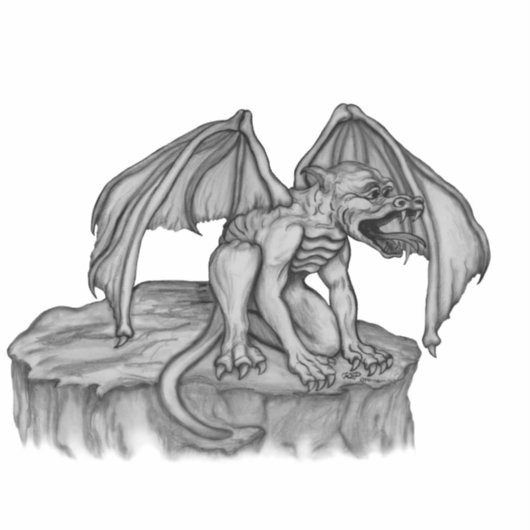 Golem Gargoyle Aufkleber (Vorderseite)