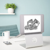 Golem Gargoyle Aufkleber (Laptop auf Schreibtisch)