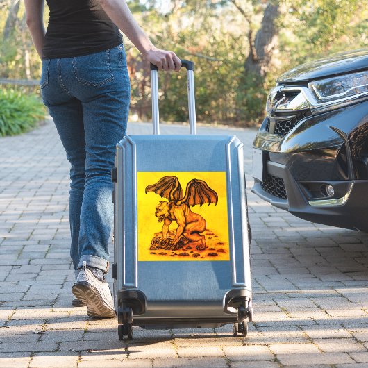 Golem Gargoyle Aufkleber (Koffer Insitu)