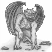 Golem Gargoyle Aufkleber (Vorderseite)