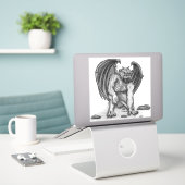 Golem Gargoyle Aufkleber (Laptop auf Schreibtisch)