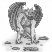 Golem Gargoyle Aufkleber (Vorderseite)