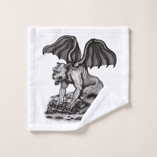Golem Gargoyle Badhandtuch Set (Waschlappen)
