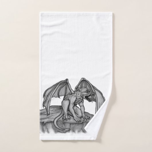 Golem Gargoyle Badhandtuch Set (Handtuch)