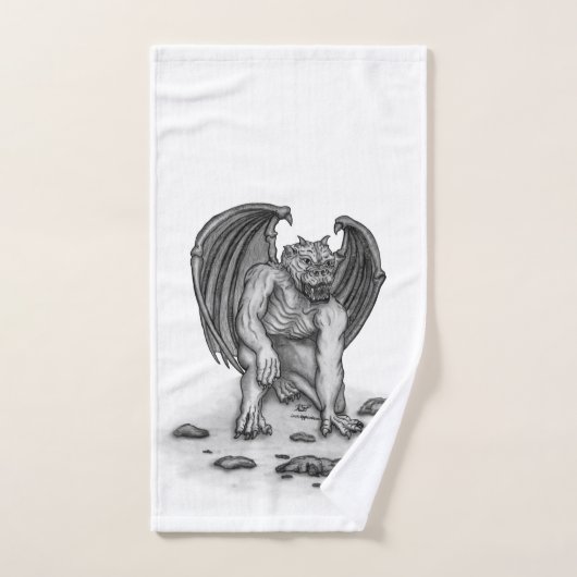 Golem Gargoyle Badhandtuch Set (Handtuch)