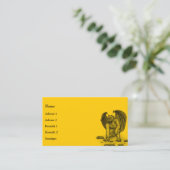 Golem Gargoyle Business Card Visitenkarte (Stehend Vorderseite)