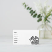 Golem Gargoyle Business Card Visitenkarte (Stehend Vorderseite)