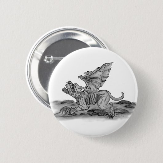 Golem Gargoyle Button (Vorne & Hinten)