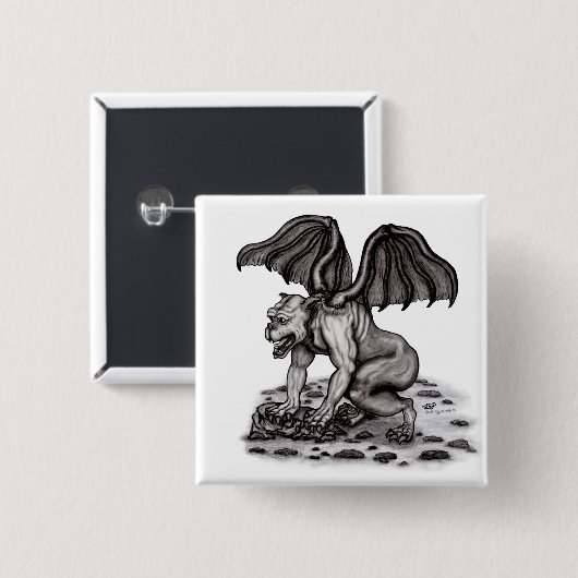 Golem Gargoyle Button (Vorne & Hinten)