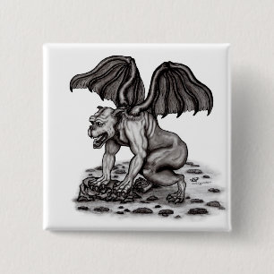 Golem Gargoyle Button