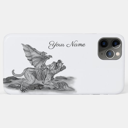 Golem Gargoyle Case-Mate iPhone Hülle (Rückseite (Horizontal))