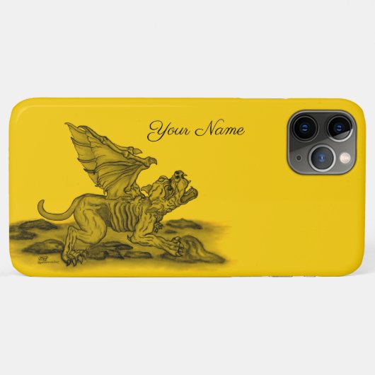 Golem Gargoyle Case-Mate iPhone Hülle (Rückseite (Horizontal))