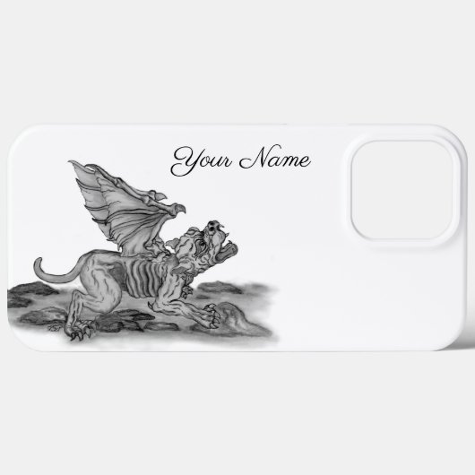 Golem Gargoyle Case-Mate iPhone Hülle (Rückseite (Horizontal))