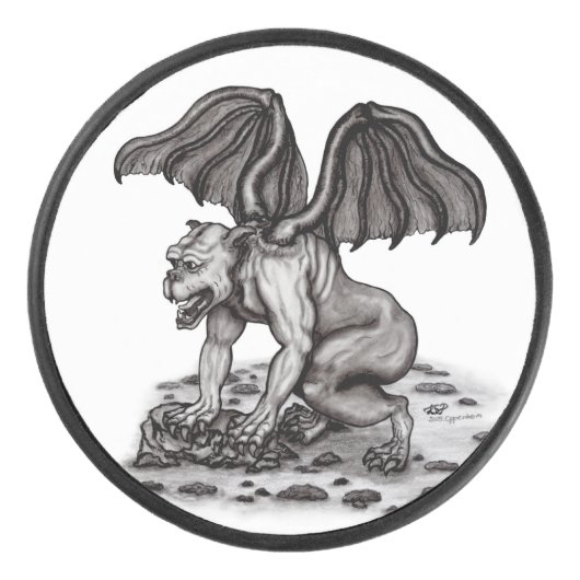 Golem Gargoyle Eishockey Puck (Vorderseite)