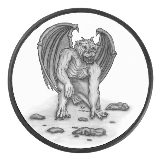 Golem Gargoyle Eishockey Puck (Vorderseite)