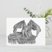 Golem Gargoyle Feiertagskarte (Stehend Vorderseite)