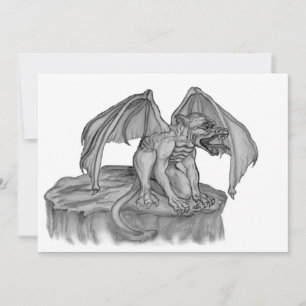 Golem Gargoyle Feiertagskarte