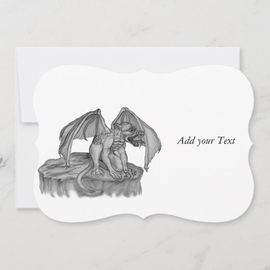 Golem Gargoyle Feiertagskarte (Vorderseite)