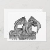 Golem Gargoyle Feiertagspostkarte (Vorne/Hinten)