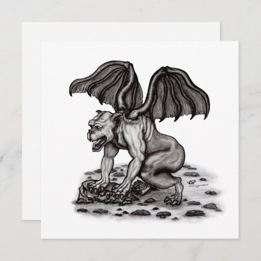 Golem Gargoyle Flachkarte (Vorne/Hinten)