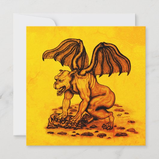 Golem Gargoyle Flachkarte (Vorderseite)