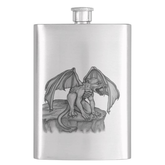 Golem Gargoyle Flachmann (Vorderseite)