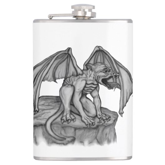 Golem Gargoyle Flachmann (Vorderseite)