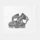 Golem Gargoyle Fleecedecke (Vorderseite (Horizontal))