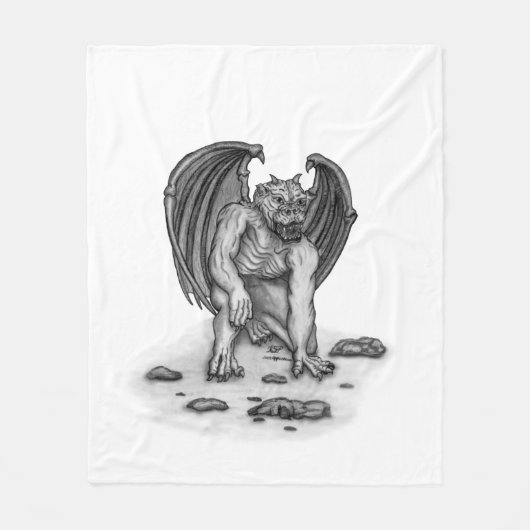 Golem Gargoyle Fleecedecke (Vorderseite)