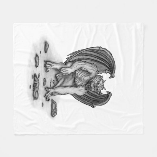 Golem Gargoyle Fleecedecke (Vorderseite (Horizontal))