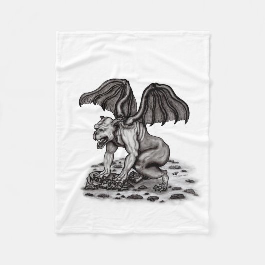 Golem Gargoyle Fleecedecke (Vorderseite)