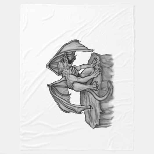 Golem Gargoyle Fleecedecke (Vorderseite)