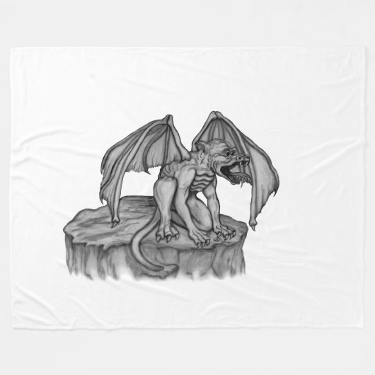 Golem Gargoyle Fleecedecke (Vorderseite (Horizontal))