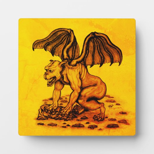 Golem Gargoyle Fotoplatte (Vorderseite)